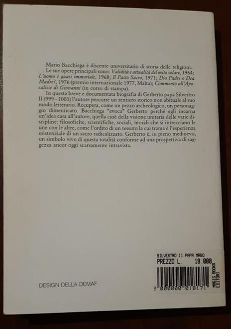 Silvestro II papa mago (999-1003) - Mario Bacchiega - 2