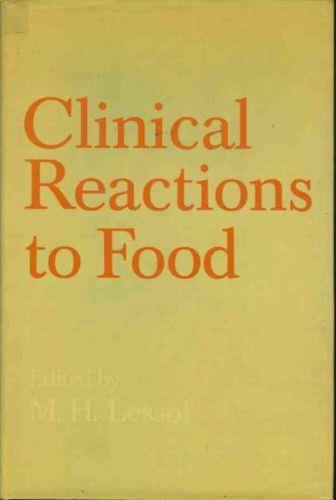 Clinical reactions to food - M. H. Lessnoff - copertina
