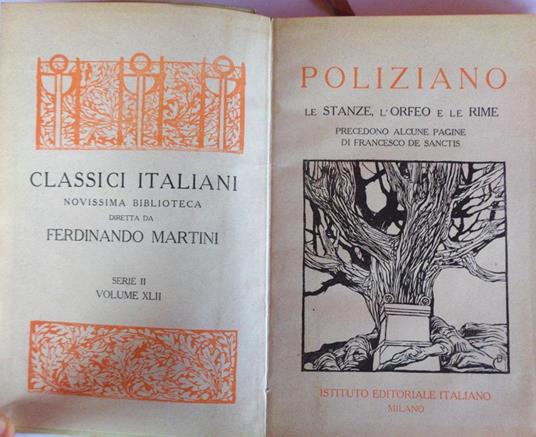 Le stanze, l'Orfeo e le rime - Angelo Poliziano - copertina