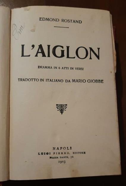 L' Aiglon - Edmond Rostand - copertina