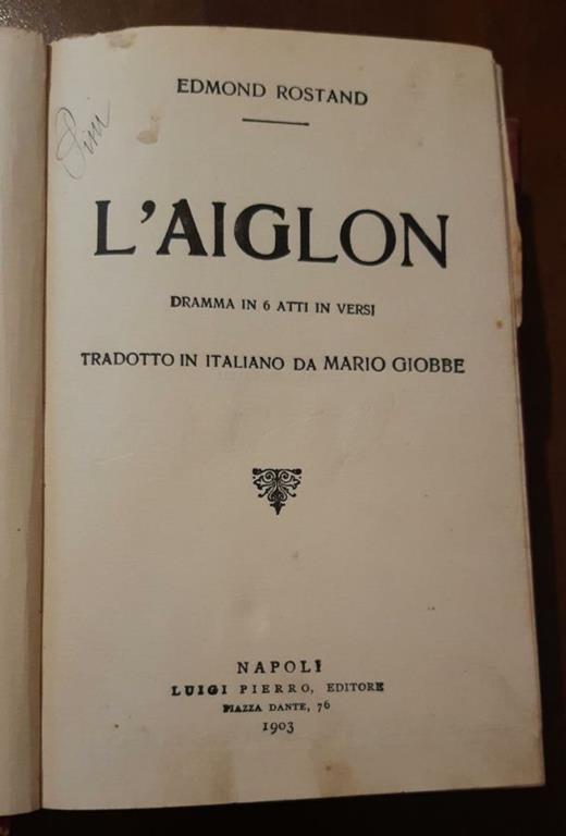 L' Aiglon - Edmond Rostand - copertina