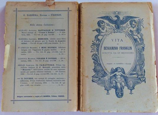 Vita di Beniamino Franklin - Benjamin Franklin - copertina