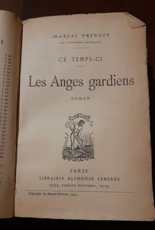 Les Anges gardiens - Marcel Prévost - copertina