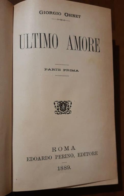 Ultimo amore - Georges Ohnet - copertina