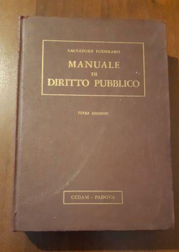 Manuale di diritto pubblico - Salvatore Foderaro - copertina