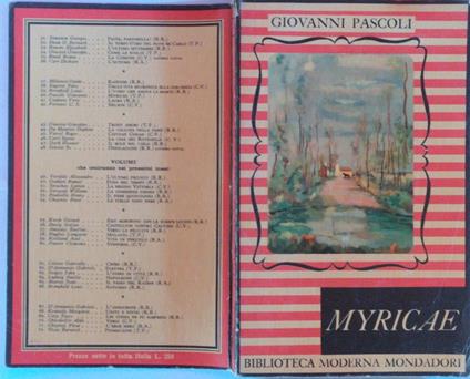 Myricae - Giovanni Pascoli - copertina