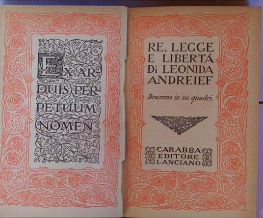 Re, legge e liberta' - Leonida Andréef - copertina