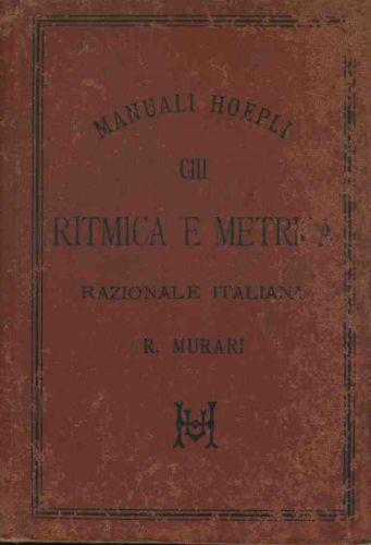 Ritmica e metrica razionale italiana - Rocco Murari - copertina
