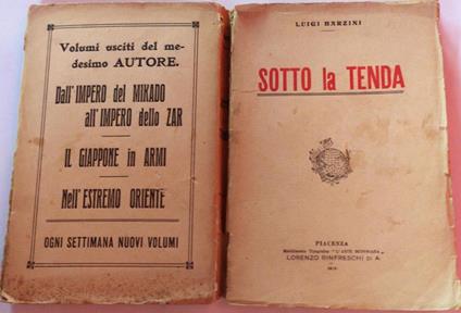 Sotto la tenda - Luigi Barzini - copertina