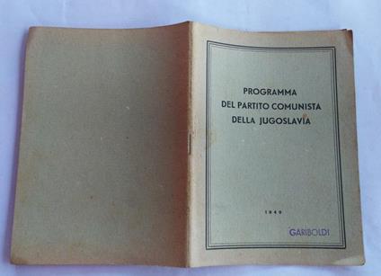 Programma del partito comunista della Jugoslavia - copertina