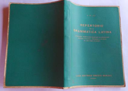 Repertorio della grammatica latina - E. Di Leo - copertina