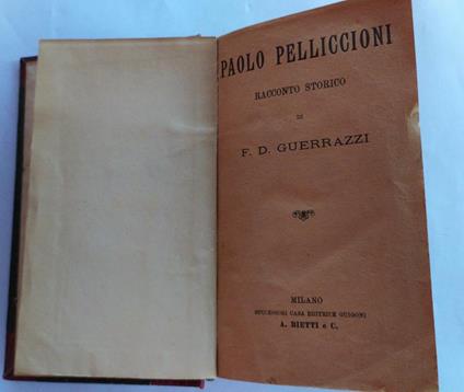 Paolo Pelliccioni Racconto storico - Francesco D. Guerrazzi - copertina
