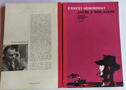 Avere e non avere - Ernest Hemingway - copertina