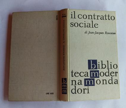 Il contratto sociale - Jean-Jacques Rousseau - copertina