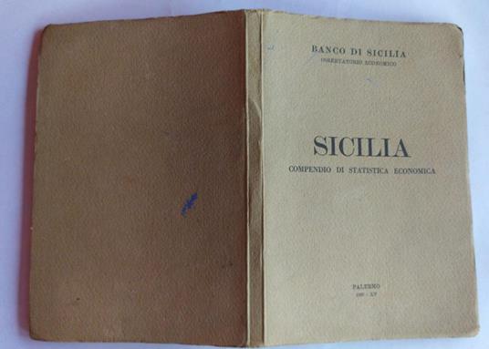 Sicilia Compendio di statistica economica - copertina