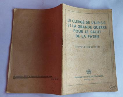 Le clergè de l'U.R.S.S. et la grande guerre pour le salut de la patrie - copertina