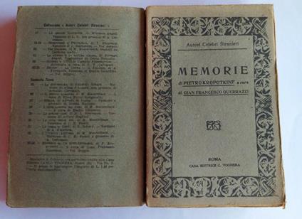 Memorie - Pëtr A. Kropotkin - copertina