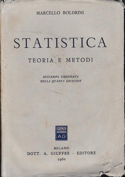 Statistica. Teoria e metodi - Marcello Boldrini - copertina