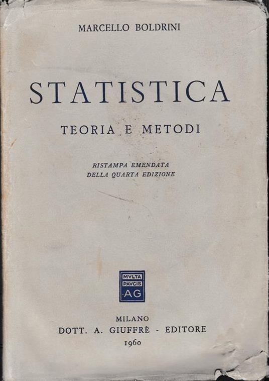 Statistica. Teoria e metodi - Marcello Boldrini - copertina