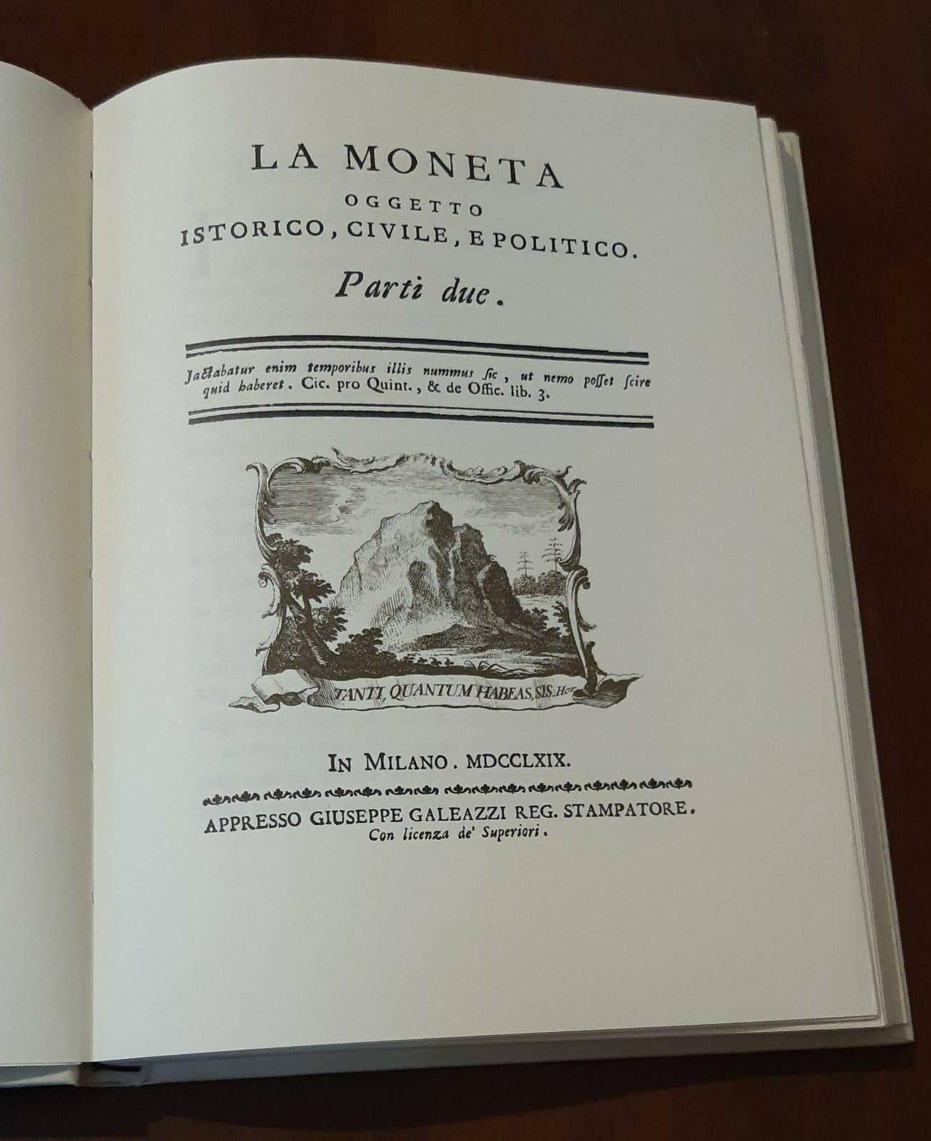 La Moneta. Oggetto istorico, civile e politico