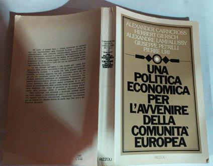 Una politica economica per l'avvenire della comunita' europea - copertina