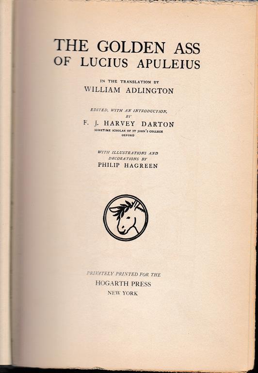 The golden ass of Lucius Apuleius - copertina