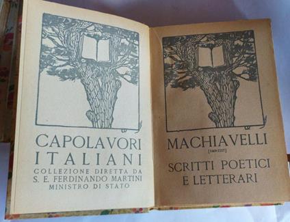Scritti poetici e letterari - Machiavelli - copertina