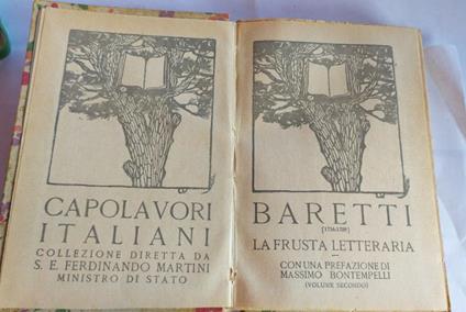 La frusta Letteraria Volume II - Giuseppe Baretti - copertina