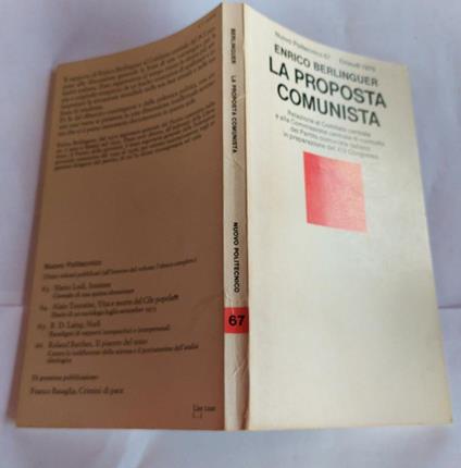 La proposta comunista - Enrico Berlinguer - copertina