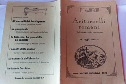 Aritornelli romani - Giggi Zanazzo - copertina