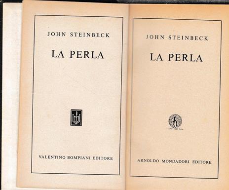 La perla - John Steinbeck - copertina