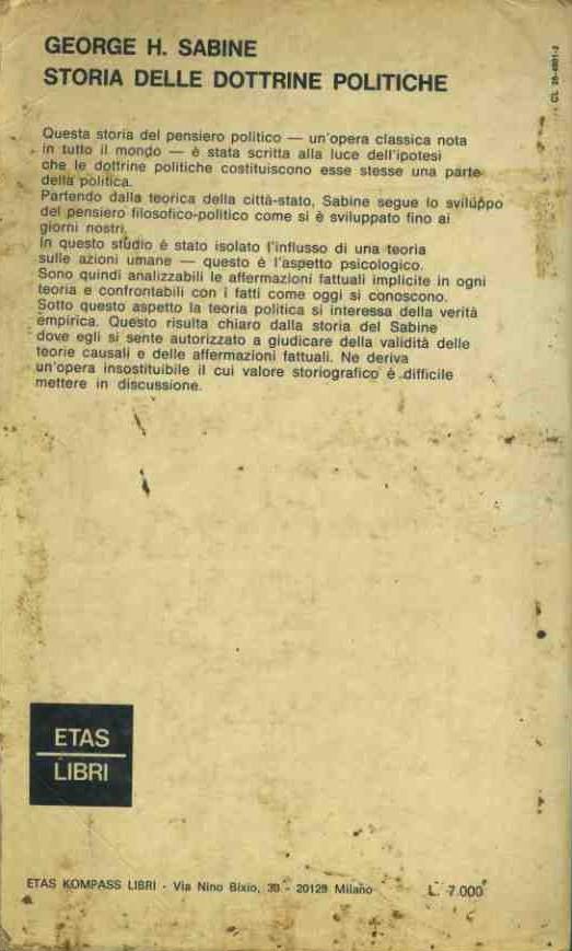 Storia delle dottrine politiche. Volume 1