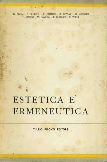 Estetica e ermeneutica - copertina