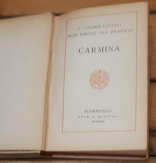 Carmina - G. Valerio Catullo - copertina