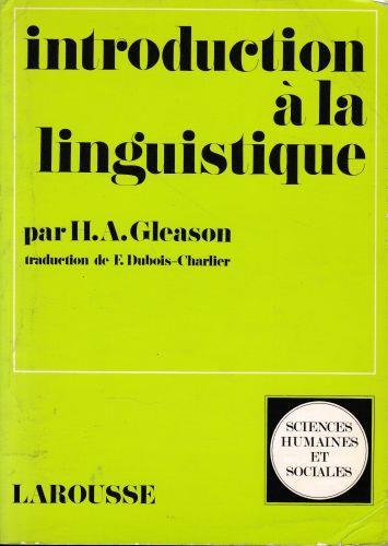 Introduction à la linguistique - copertina