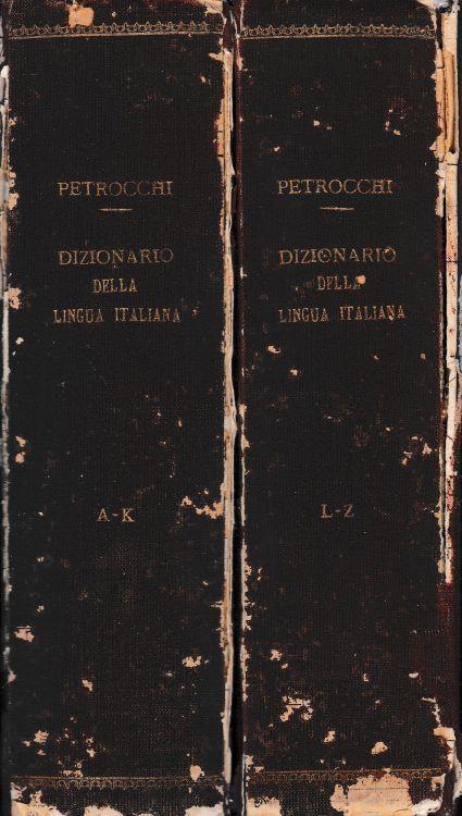 Nòvo Dizionàrio Universale della Lingua Italiana. Due volumi: volume I, A-K volume II, L-Z - Policarpo Petrocchi - copertina