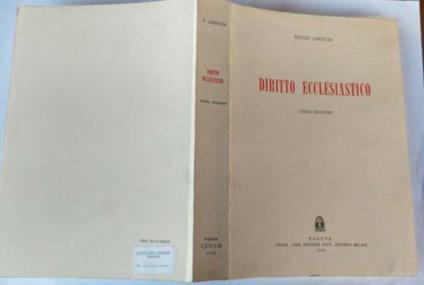 Diritto ecclesiastico - Sergio Lariccia - copertina