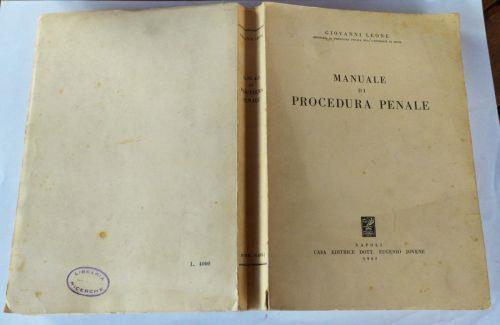 Manuale di procedura penale - Giovanni Leone - copertina