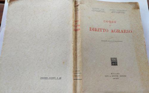 Corso di diritto agrario - Antonio Cicu - copertina