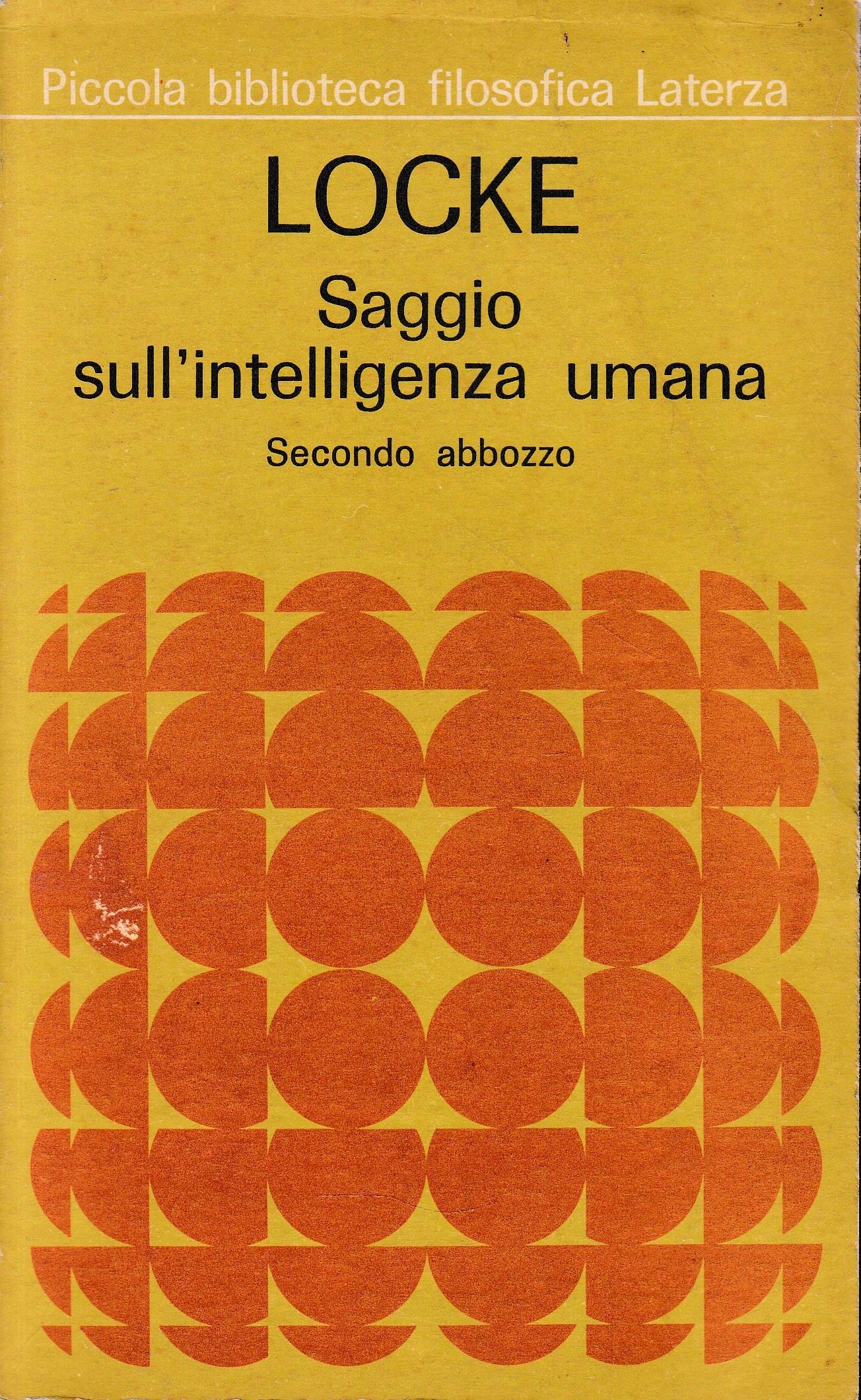 Saggio sull'intelligenza umana. Secondo abbozzo