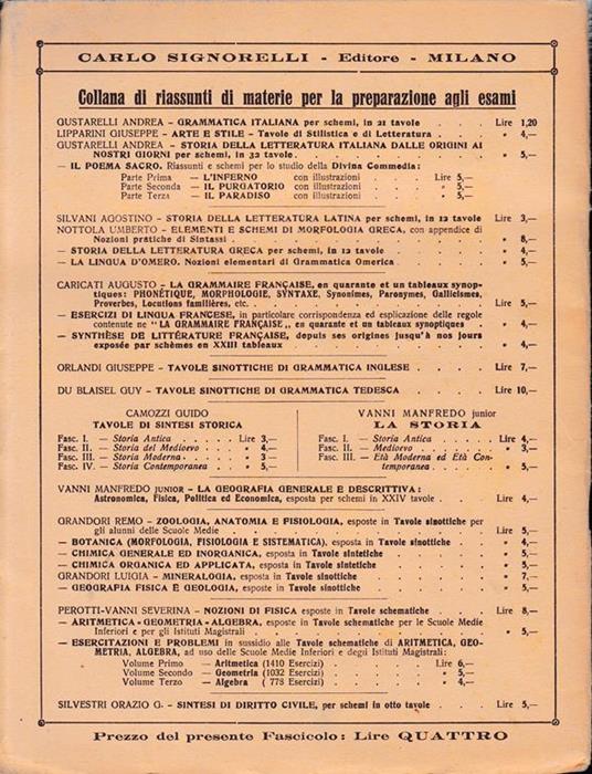 La Storia. Esposta In Tavole Schematiche. Fascicolo Primo. Storia Antica (Oriente, Grecia, Roma) - Manfredo Vanni - 2