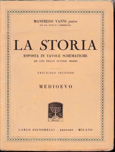 La Storia. Esposta In Tavole Schematiche. Fascicolo Secondo. Medieovo - Manfredo Vanni - copertina