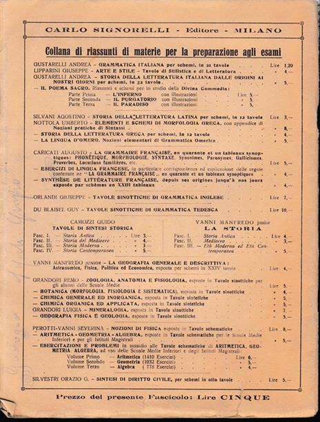 La Storia. Esposta In Tavole Schematiche. Fascicolo Terzo. Età Moderna Ed Età Contemporanea (1492-1815 - 1815-1932) - Manfredo Vanni - 2