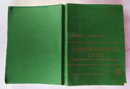 La responsabilità civile. Illecito per colpa. Rischio d'impresa. Assicurazione - copertina