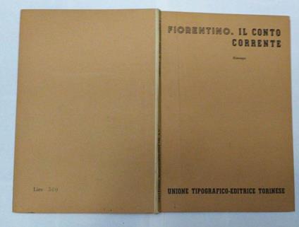 Il conto corrente - Adriano Fiorentino - copertina