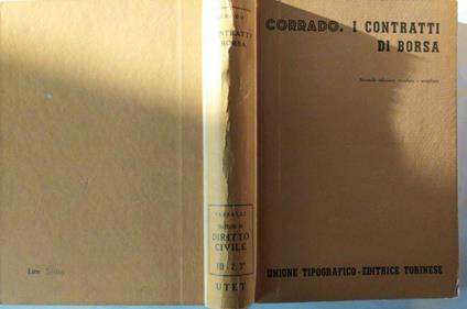 I contratti di borsa - Renato Corrado - copertina
