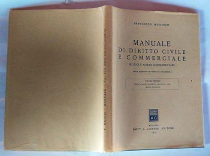 Manuale di diritto civile e commerciale volume 7 - Francesco Messineo - copertina