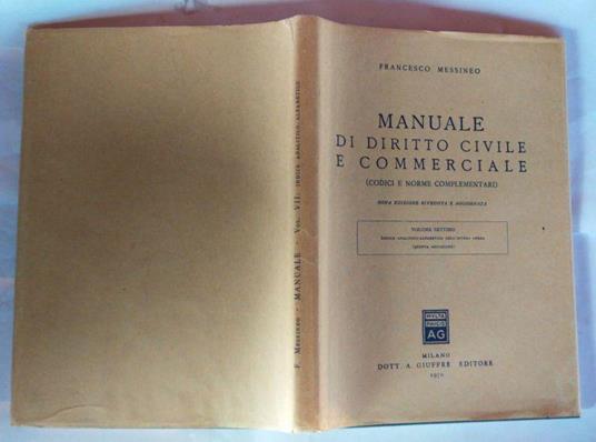 Manuale di diritto civile e commerciale volume 7 - Francesco Messineo - copertina