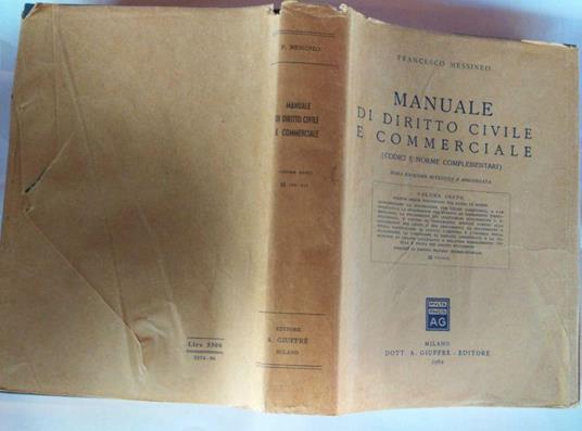 Manuale di diritto civile e commerciale Volume 3 - Francesco Messineo - copertina