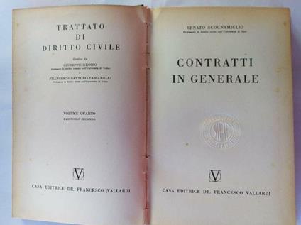 Contratti in generale - Renato Scognamiglio - copertina